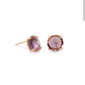 KENDRA SCOTT EUC JOLIE ROSE GOLD STUD EARRINGS